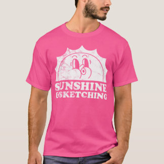 Camiseta Sunshine Y Esbozo De Dibujo Retro Vintage