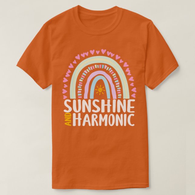 Camiseta Sunshine y Harmonic Cute Rainbow Gift para las muj (Diseño del anverso)