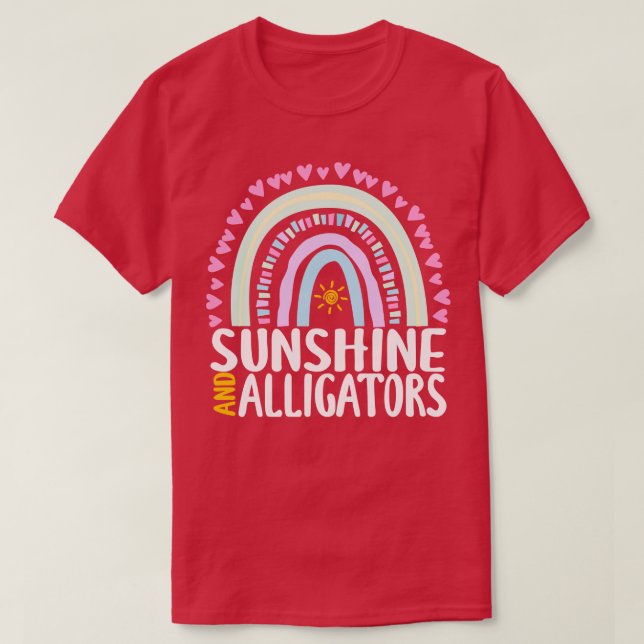Camiseta Sunshine y lagartos cuelgan regalo arcoiris para l (Diseño del anverso)