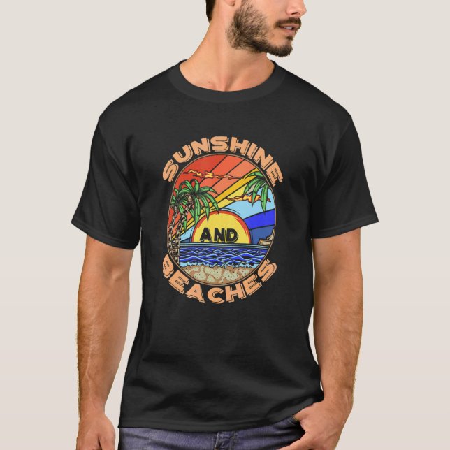 Camiseta Sunshine Y Playas Palmeras Isla Tropical Sa (Anverso)
