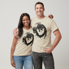Camiseta SUOMI- Arte finlandés del frente de Lapphund estil