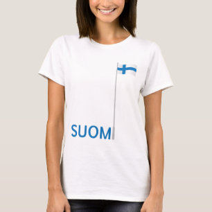 Camiseta Suomi, asta de bandera y bandera - Suomipaita