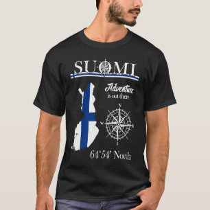 Camiseta Suomi Finlandia Adventure Está Ahí Fuera, Fla Finl