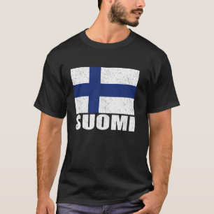Camiseta Suomi Flag Grunge Vintage Souvenir Finlandia