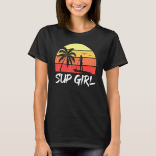Camiseta Sup Chica Paddleboarder Mujeres Tropical Sunset Pa