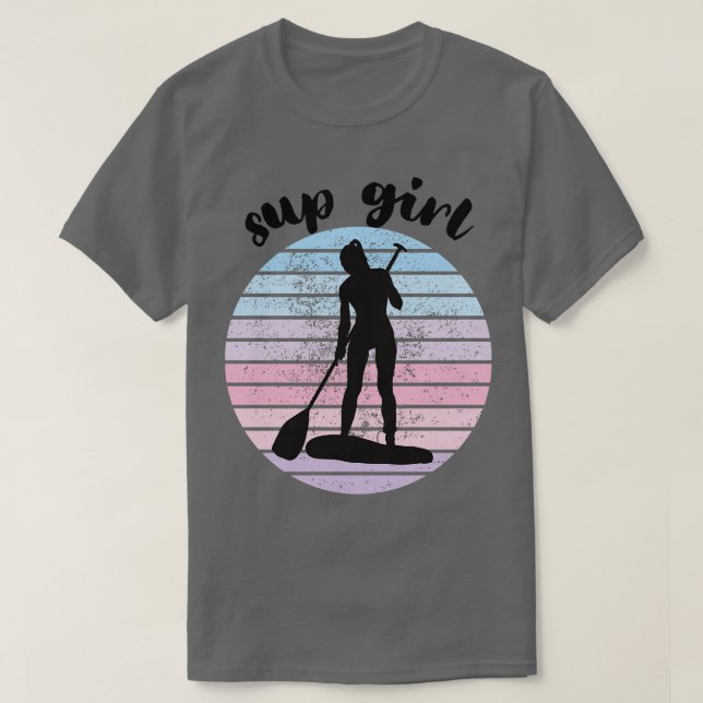 Camiseta sup chica paddleboarding (Diseño del anverso)