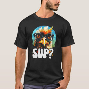 Camiseta SUP de pollo Cool Rooster con gafas de so