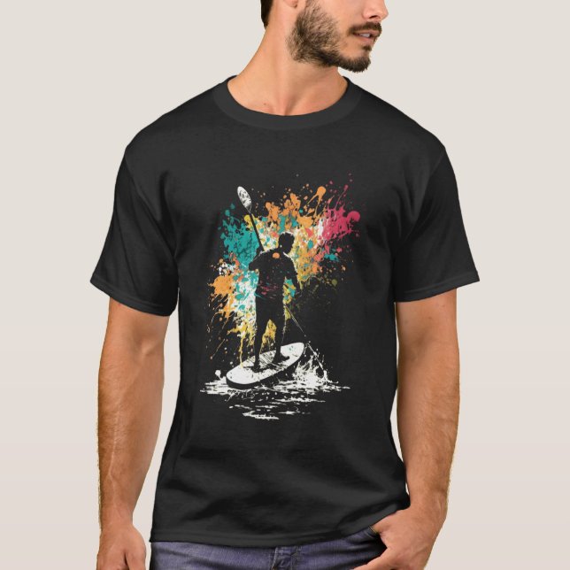 Camiseta Sup Splash Stand Up Paddler Paddle Bote Retro Stan (Anverso)
