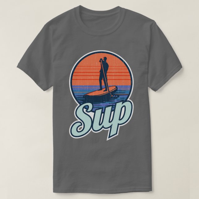 Camiseta SUP Stand Up Paddle Boarding Summer Sunset Design (Diseño del anverso)