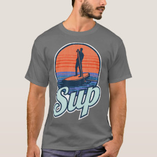 Camiseta SUP Stand Up Paddle Boarding Summer Sunset Design