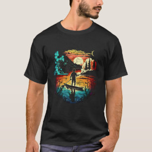 Camiseta SUP stand up paddler sunset lake cántaros vinagre