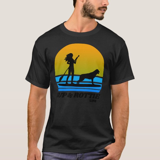 Camiseta Sup Y Rottie Life Standup Paddleboarding Rottwe (Anverso)