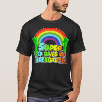 Camiseta Super 100 Days Of Kindergarten School Teacher Kids
