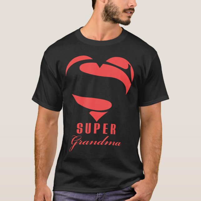 Camiseta Super Abuela Superhéroe T Shirt Gige Madre Padre (Anverso)