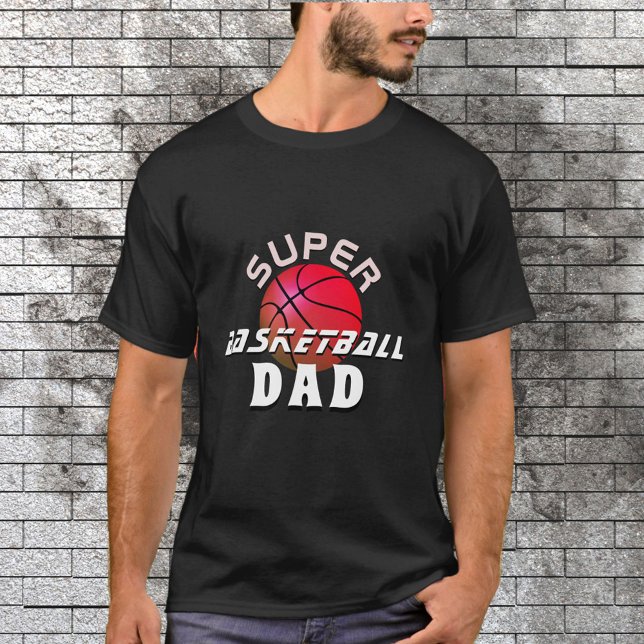 Camiseta Super Baloncesto papá padre deportivo negro (Subido por el creador)