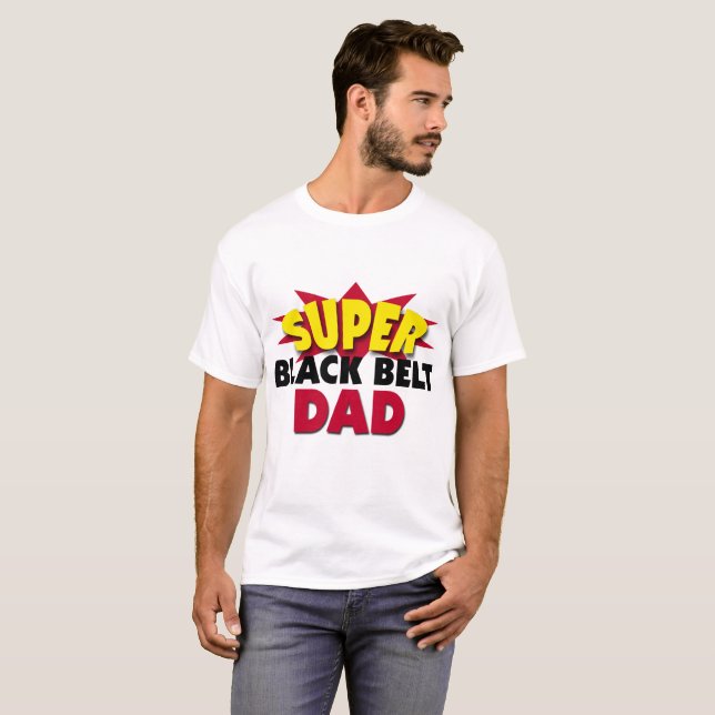Camiseta Super Black Belt Dad (Anverso completo)