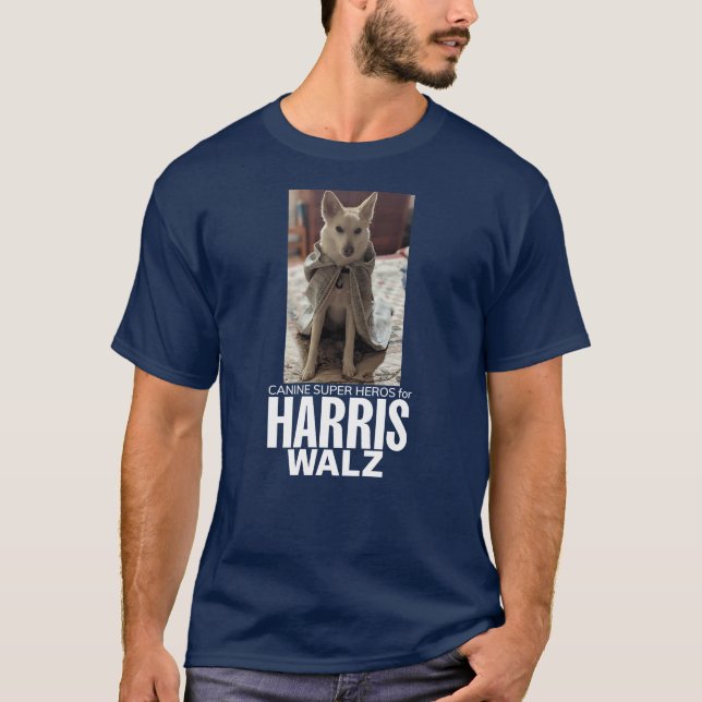 Camiseta Super Canines para Harris/Walz (Anverso)