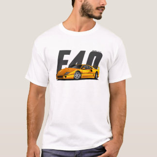 Camiseta Super Coche deportivo amarillo Retro F40 F-40