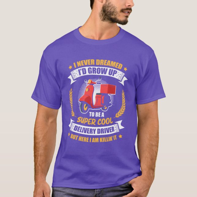 Camiseta Super Cool Delivery Rider Job Work Food Delivery f (Anverso)