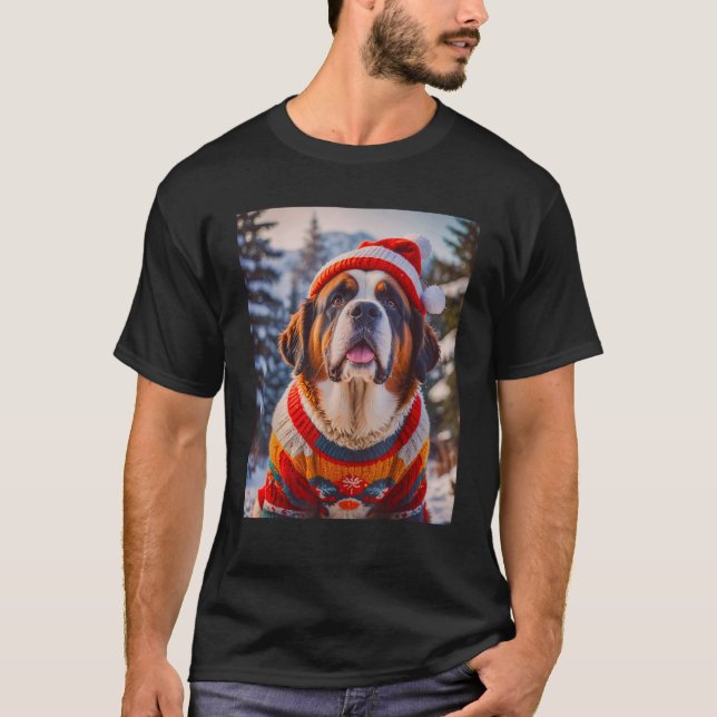Camiseta super cute dogs fashion victims Saint Bernard Chri (Anverso)
