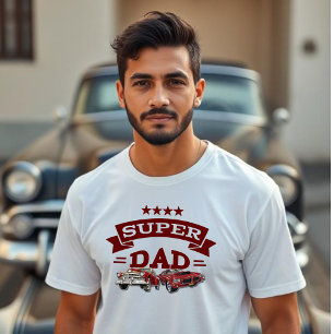 Camiseta Super Dad, autos clásicos