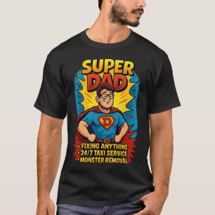 Camiseta Super Dad Gift - Comic de superhéroes del Día del 