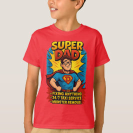 Camiseta Super Dad Gift - Comic de superhéroes del Día del