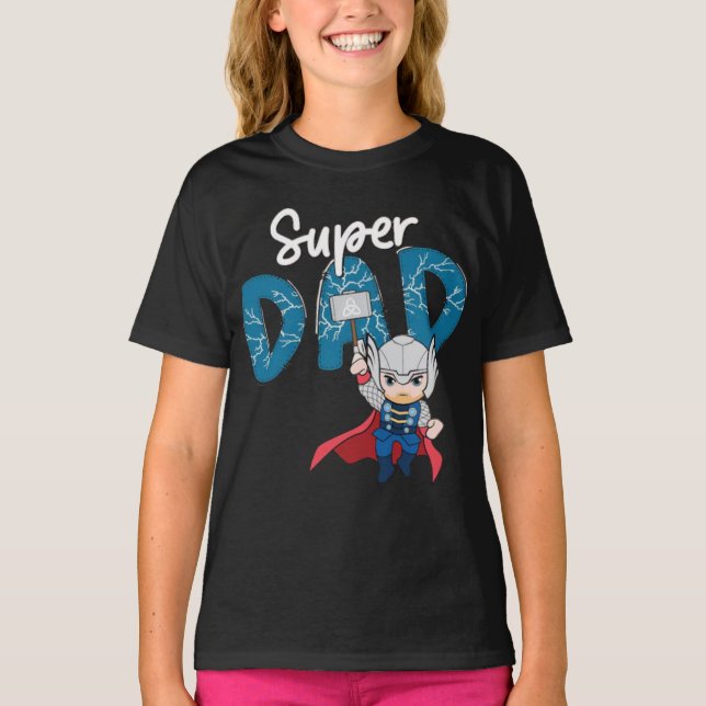 Camiseta Super Dad Thunder (Anverso)