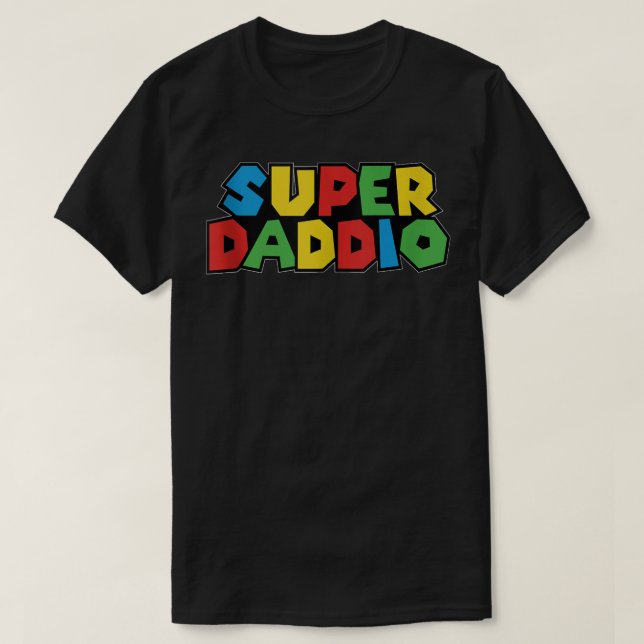 Camiseta Super Daddio Graudaz Gamer Papá Padres Día Video G (Diseño del anverso)