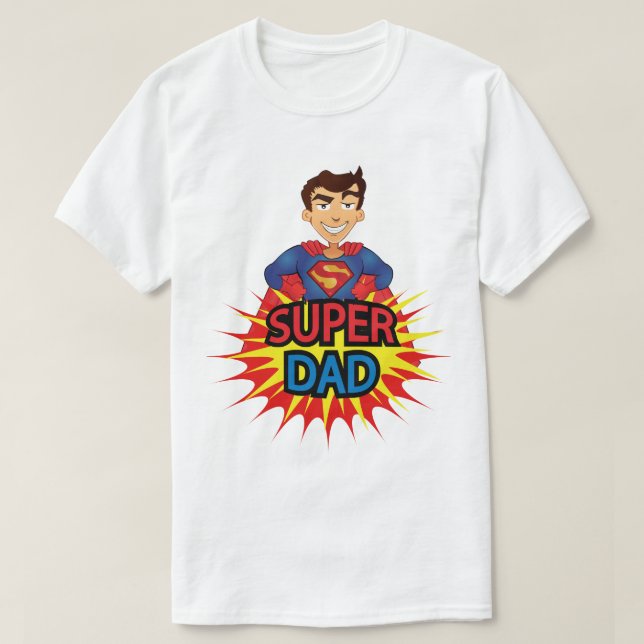 Camiseta Super Daddy - Gracioso regalo del Día del (Diseño del anverso)