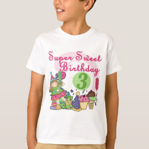 Camiseta Súper dulce 3 camisas de cumpleaños y regalos