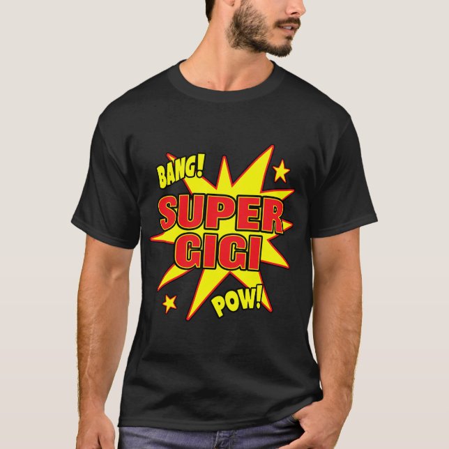 Camiseta Super Gigi Super Hero Power Abuela (Anverso)