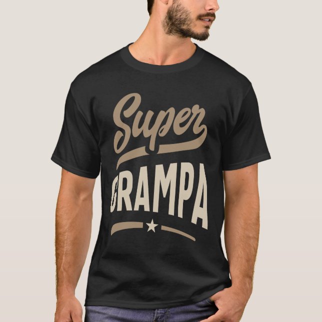 Camiseta Super Grampa para hombres - Regalo del abuelo para (Anverso)