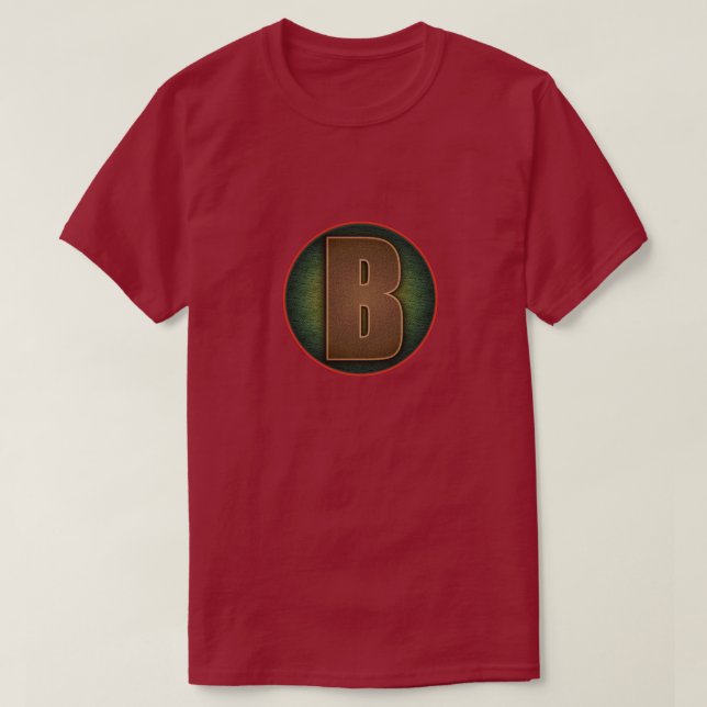 Camiseta Super Hero "B" Insignia (Diseño del anverso)