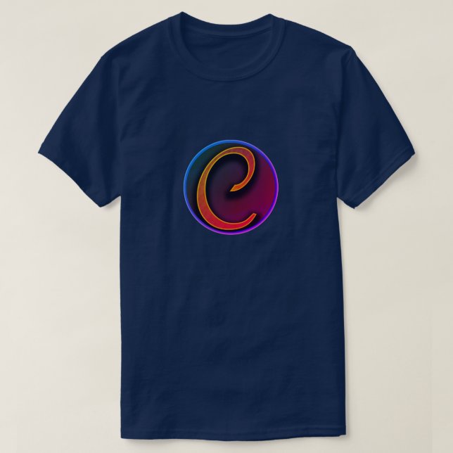 Camiseta Super Hero "C" Insignia (Diseño del anverso)