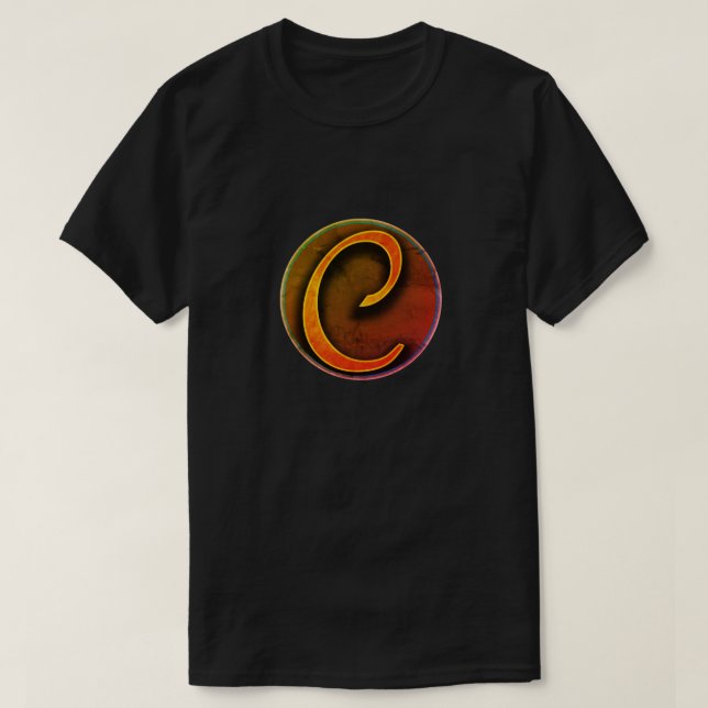 Camiseta Super Hero "C" Insignia (Diseño del anverso)