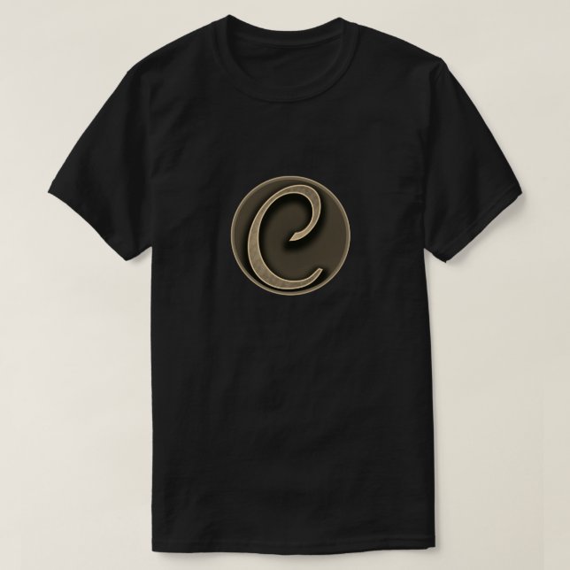 Camiseta Super Hero "C" Insignia (Diseño del anverso)