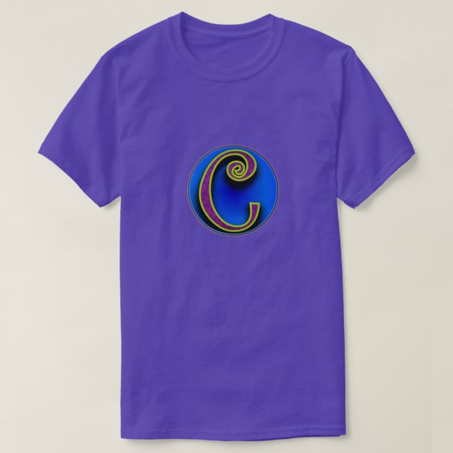 Camiseta Super Hero "C" Insignia (Diseño del anverso)