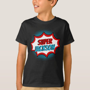 Camiseta Super Hero Comic Book Style Azul Y Rojo