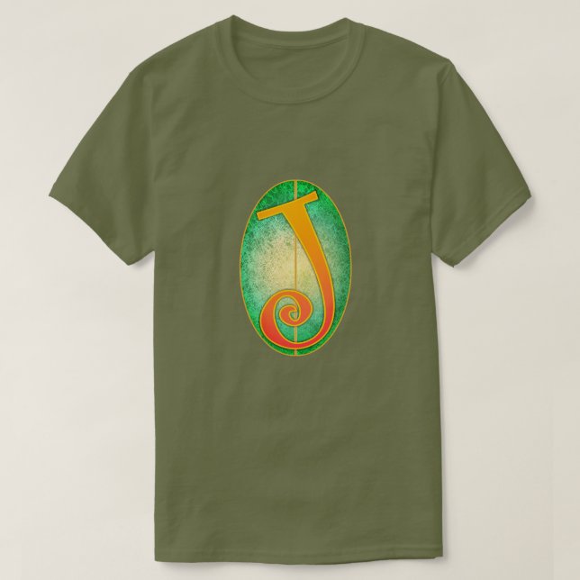 Camiseta Super Hero "J" Insignia (Diseño del anverso)