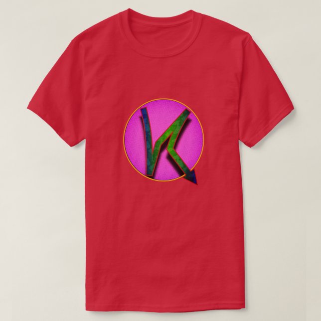 Camiseta Super Hero "K" Insignia (Diseño del anverso)