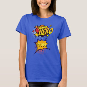 Camiseta Super Hero Mom Comics Style