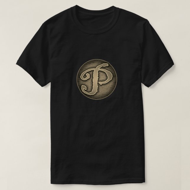 Camiseta Super Hero "P" Insignia (Diseño del anverso)