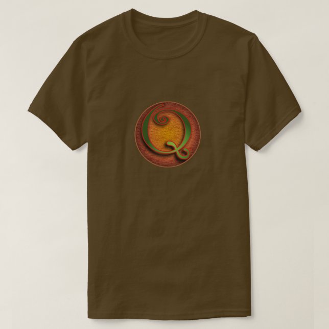 Camiseta Super Hero "Q" Insignia (Diseño del anverso)