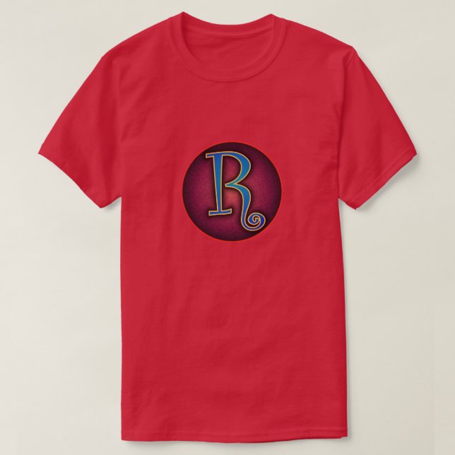 Camiseta Super Hero "R" Insignia (Diseño del anverso)