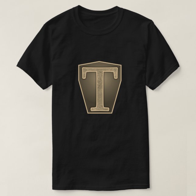 Camiseta Super Hero "T" Insignia (Diseño del anverso)