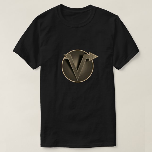 Camiseta Super Hero "V" Insignia (Diseño del anverso)