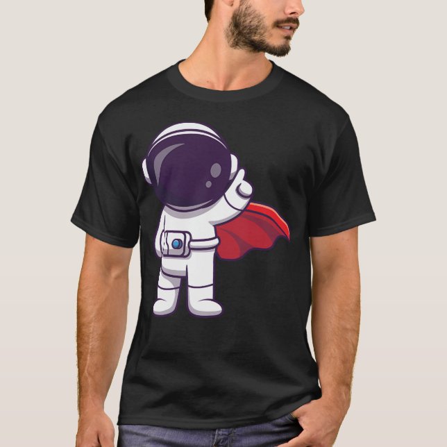 Camiseta Super héroe astronauta lindo (Anverso)