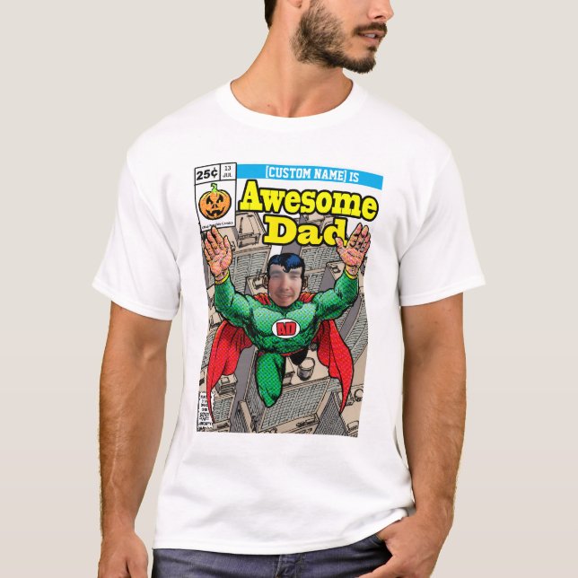 Camiseta Super héroe cómico del personalizable del estilo (Anverso)