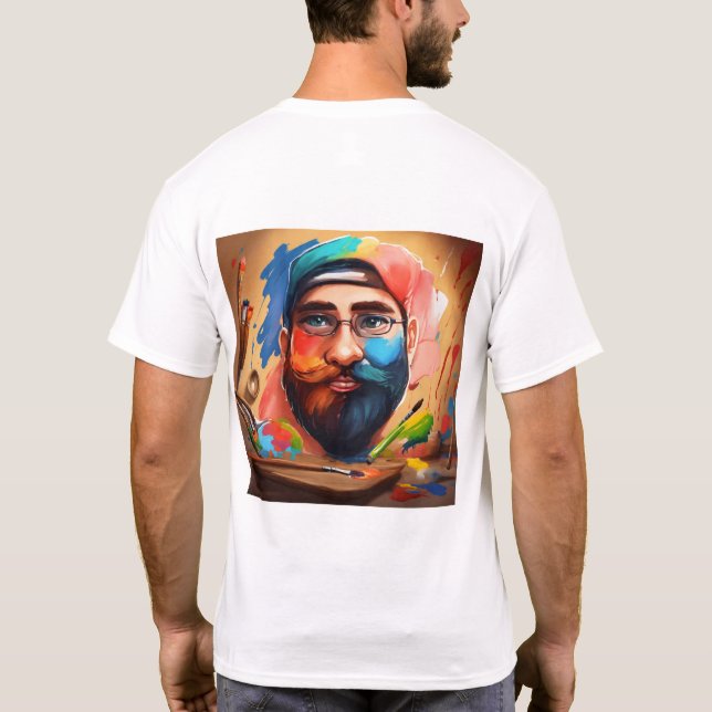 Camiseta Super héroe con ojos marrones (Reverso)